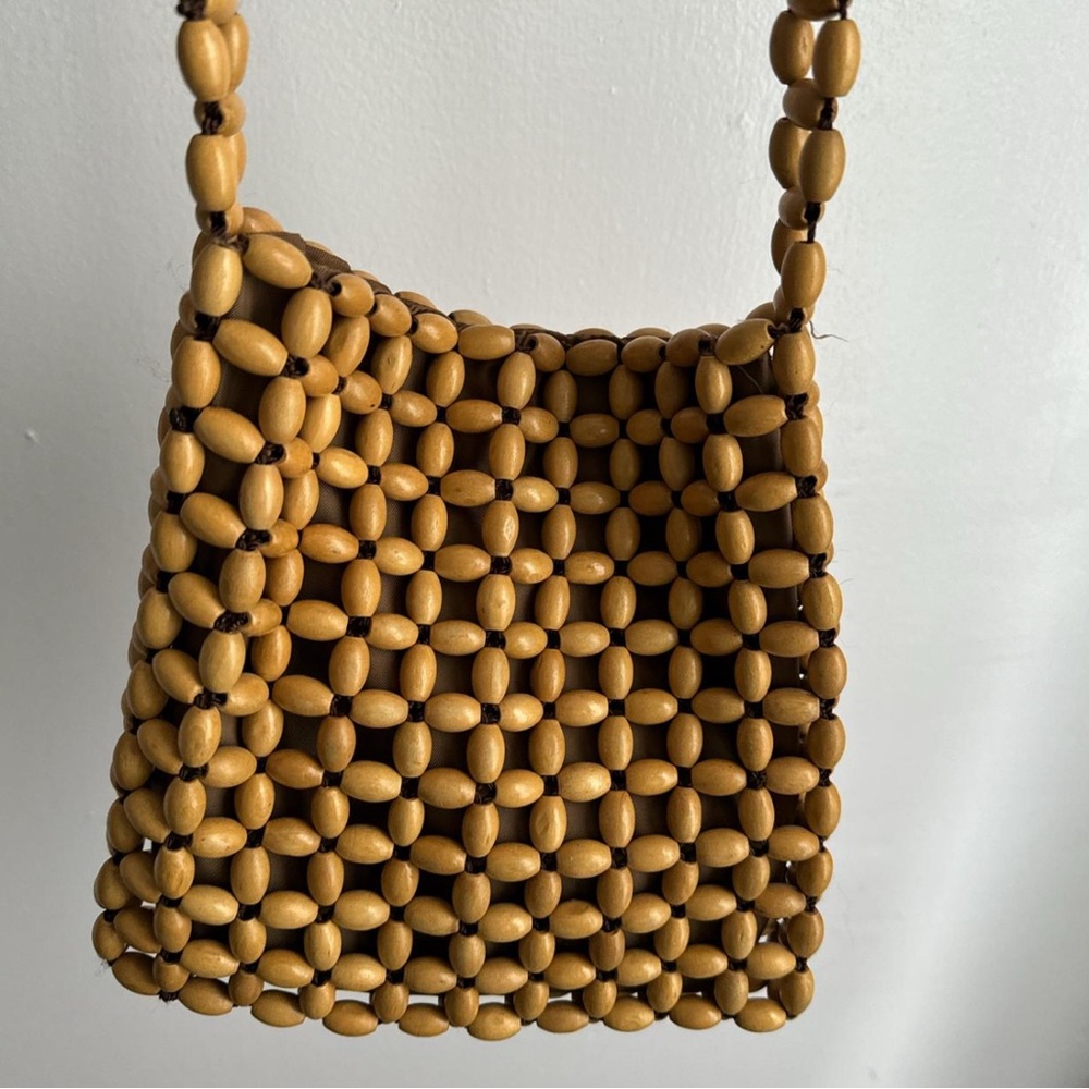 The Sak Wooden Beaded Hobo Bag - Brown - Picture 2 of 3